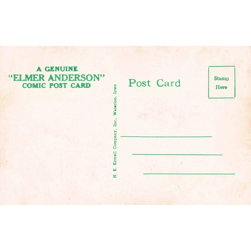 Vintage Elmer Anderson Comic Postcard Goodbye Cruel World Toilet Humor VG+ - Picture 2 of 2